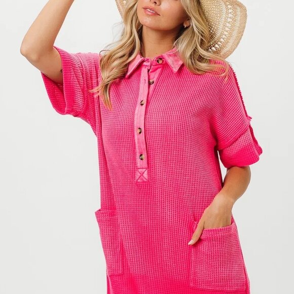 BiBi Dip Dye Mineral Washed Knit Dress - Picture 2 of 5